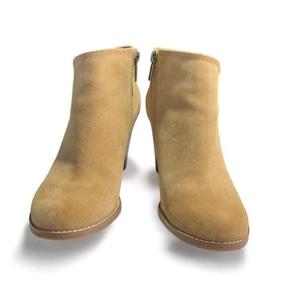 Lucky Brand Yekeena Wedge Camel Color Wedge Bootie size 7.5 - Picture 11 of 16